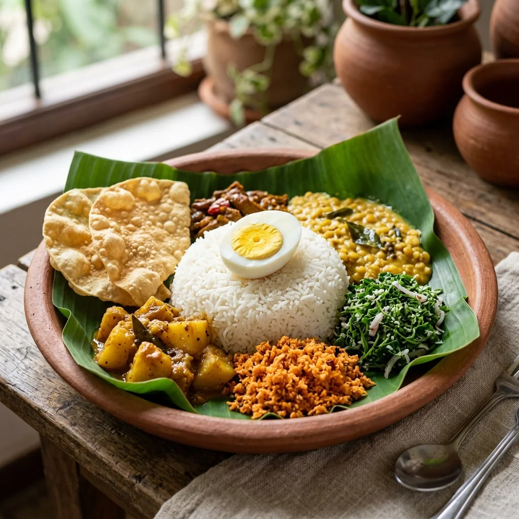 Rice and curry srilankese
